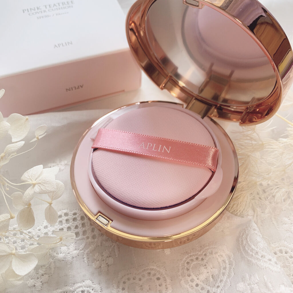 ピンクティーツリーカバークッション/APLIN/クッションファンデーションを使ったクチコミ（2枚目）