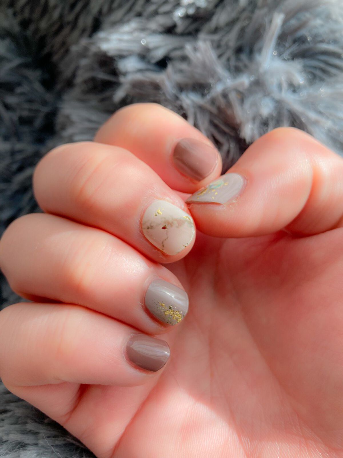 セミキュアジェルネイル（ハンド） ND-005-J  N Nuance Marble (My Wishes collection)/ohora/ネイルシールを使ったクチコミ（2枚目）