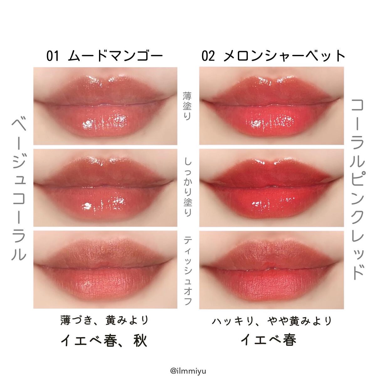 ジューシーラスティングティント/rom&nd/リップティントを使ったクチコミ(7枚目)