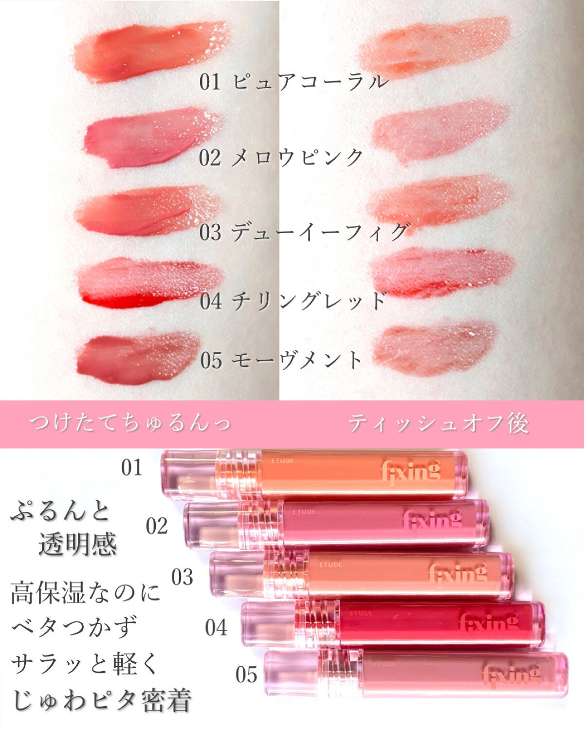 グロウ フィクシングティント/ETUDE/リップティントを使ったクチコミ(3枚目)