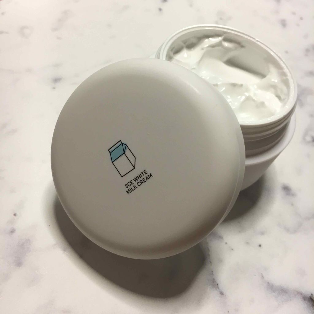 WHITE MILK CREAM/3CE/フェイスクリームを使ったクチコミ(1枚目)