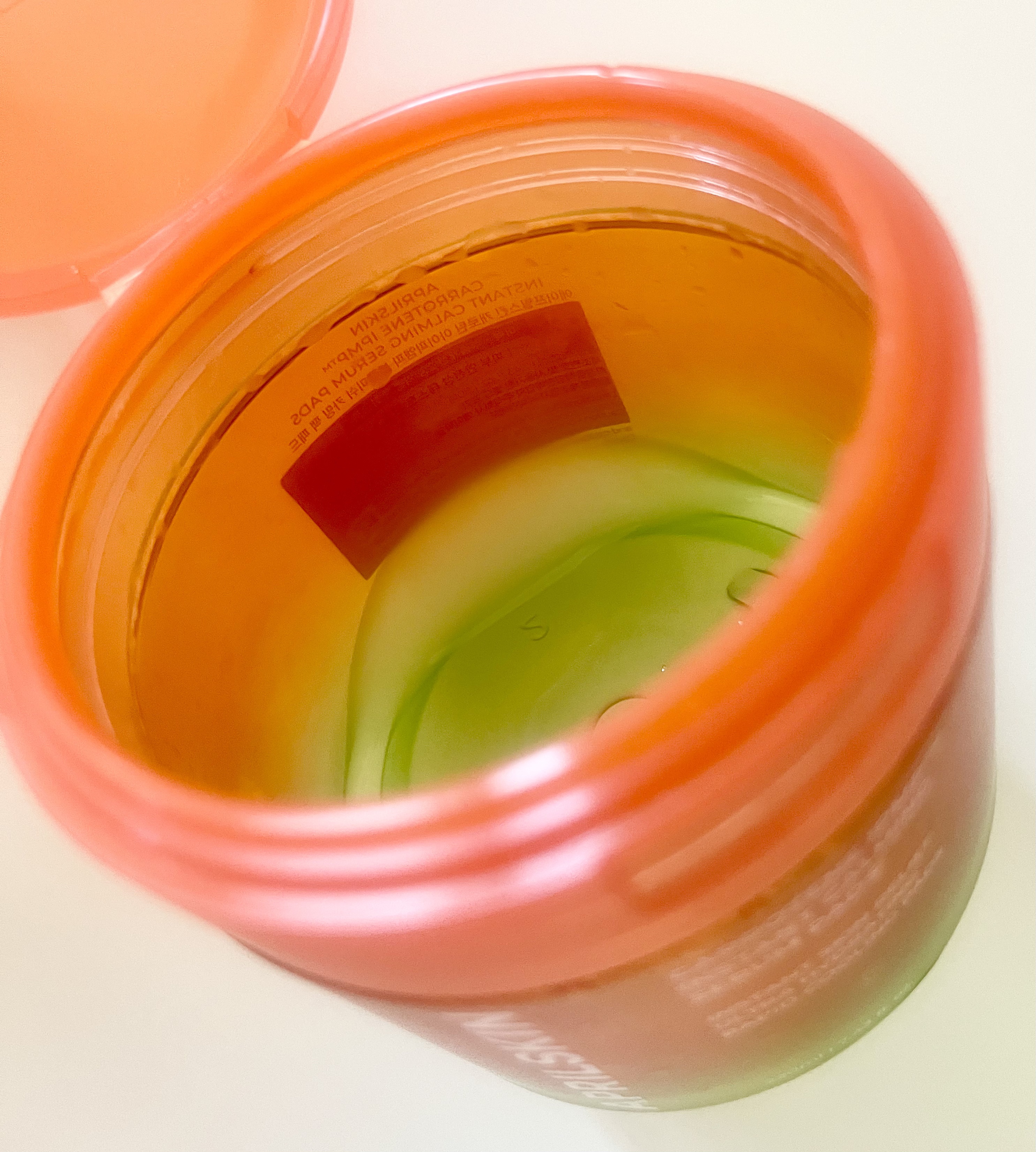 カロテンIPMP(TM) ブレミッシュカーミングセラムパッド/APRILSKIN/トナーパッドを使ったクチコミ（2枚目）