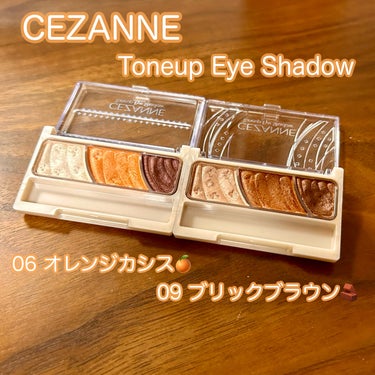 トーンアップアイシャドウ 06 オレンジカシス/CEZANNE/アイシャドウパレットを使ったクチコミ（1枚目）