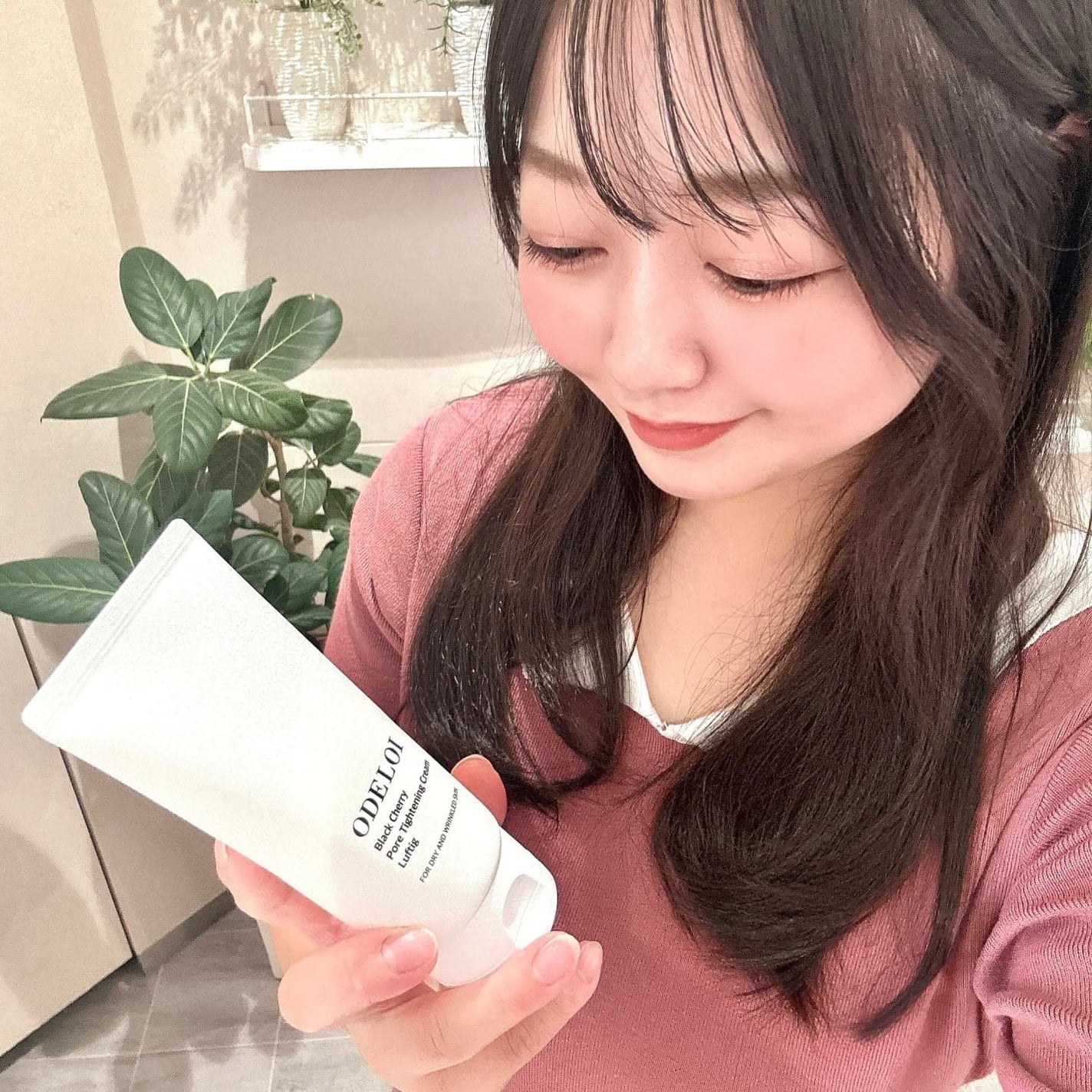 ブラックチェリー毛穴収縮クリーム ルフティグ/ODELOI/フェイスクリームを使ったクチコミ(5枚目)