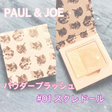PAUL & JOEのパウダーブラッシュ✧*。
お値段2000円＋ケース1000円。

こちらは当時限定だったケースですが、猫柄がとっても可愛いですよね♥︎
毎回限定のケースに惹かれてショップに立ち寄っ