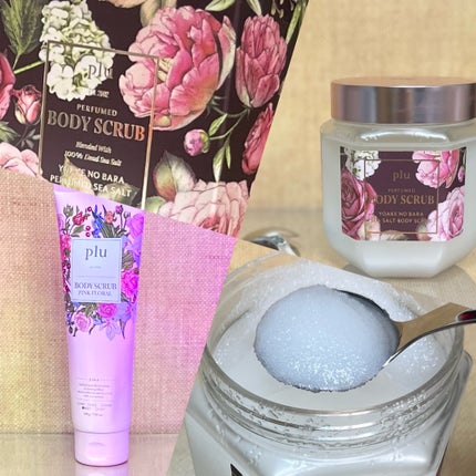 パフュームドシーソルトボディスクラブ 夜明けのバラ/plu/スクラブ・ゴマージュを使ったクチコミ(7枚目)