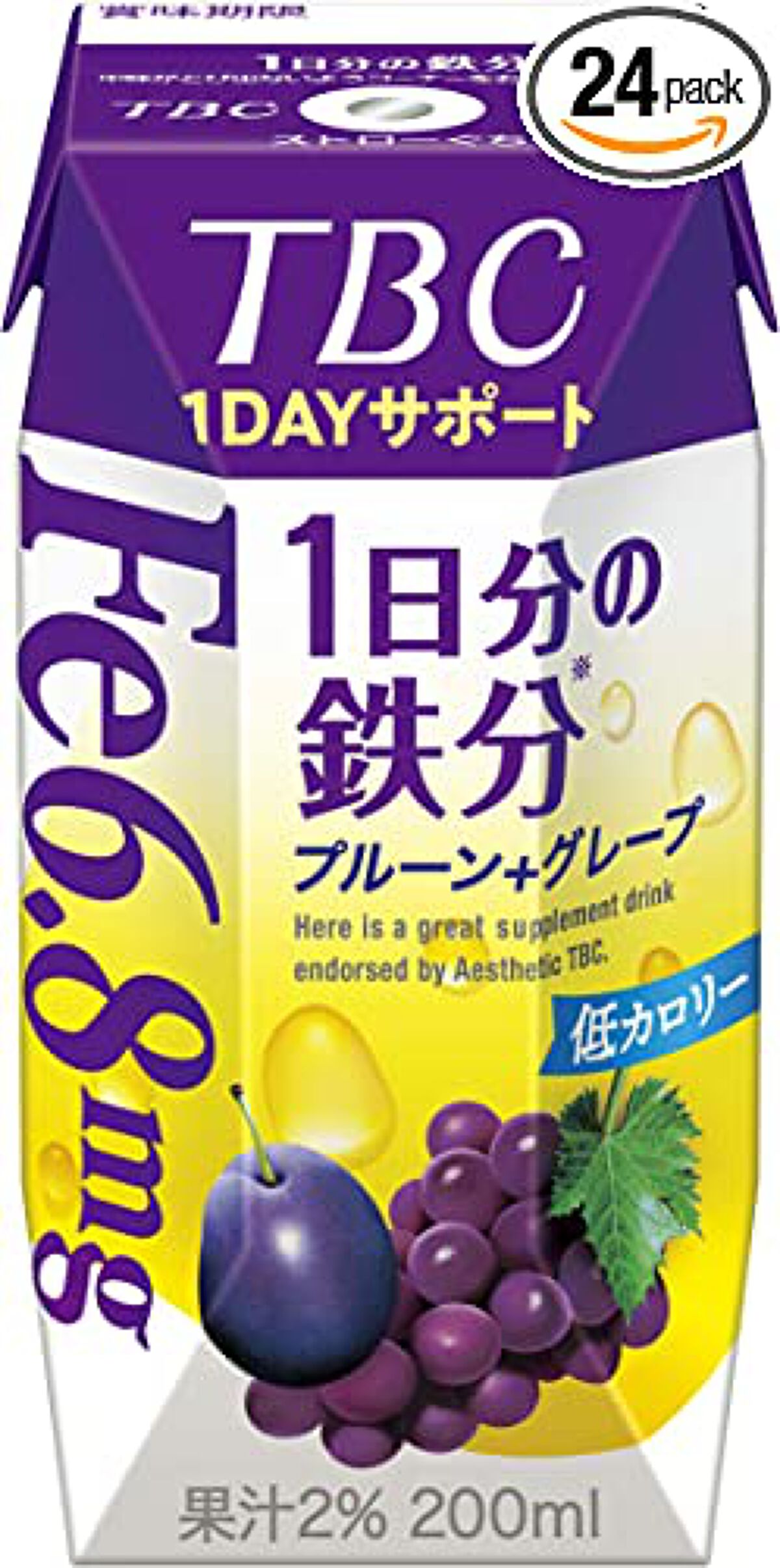 TBC 1DAY サポート 1日分の鉄分 プレーン+グレープ 森永乳業