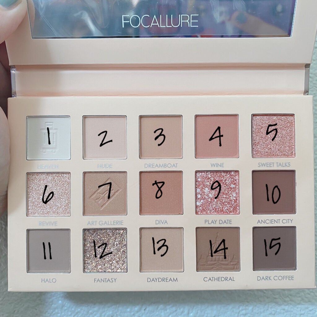 GO TRAVEL 15色アイシャドウパレット/FOCALLURE/アイシャドウパレットを使ったクチコミ(6枚目)