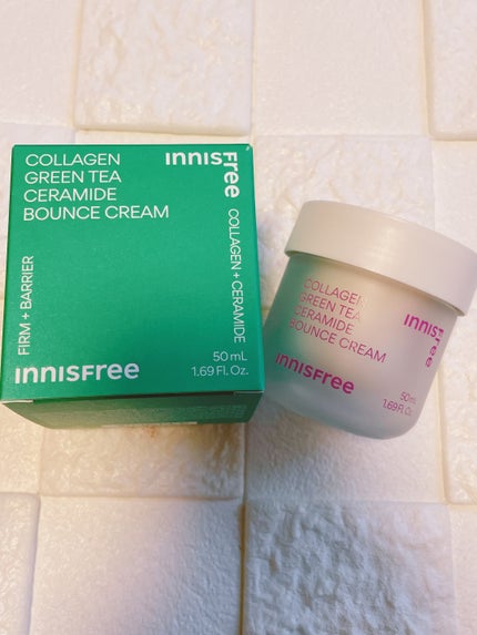 コラーゲン グリーンティー セラミド バウンス クリーム/innisfree/スキンケア・基礎化粧品を使ったクチコミ(2枚目)