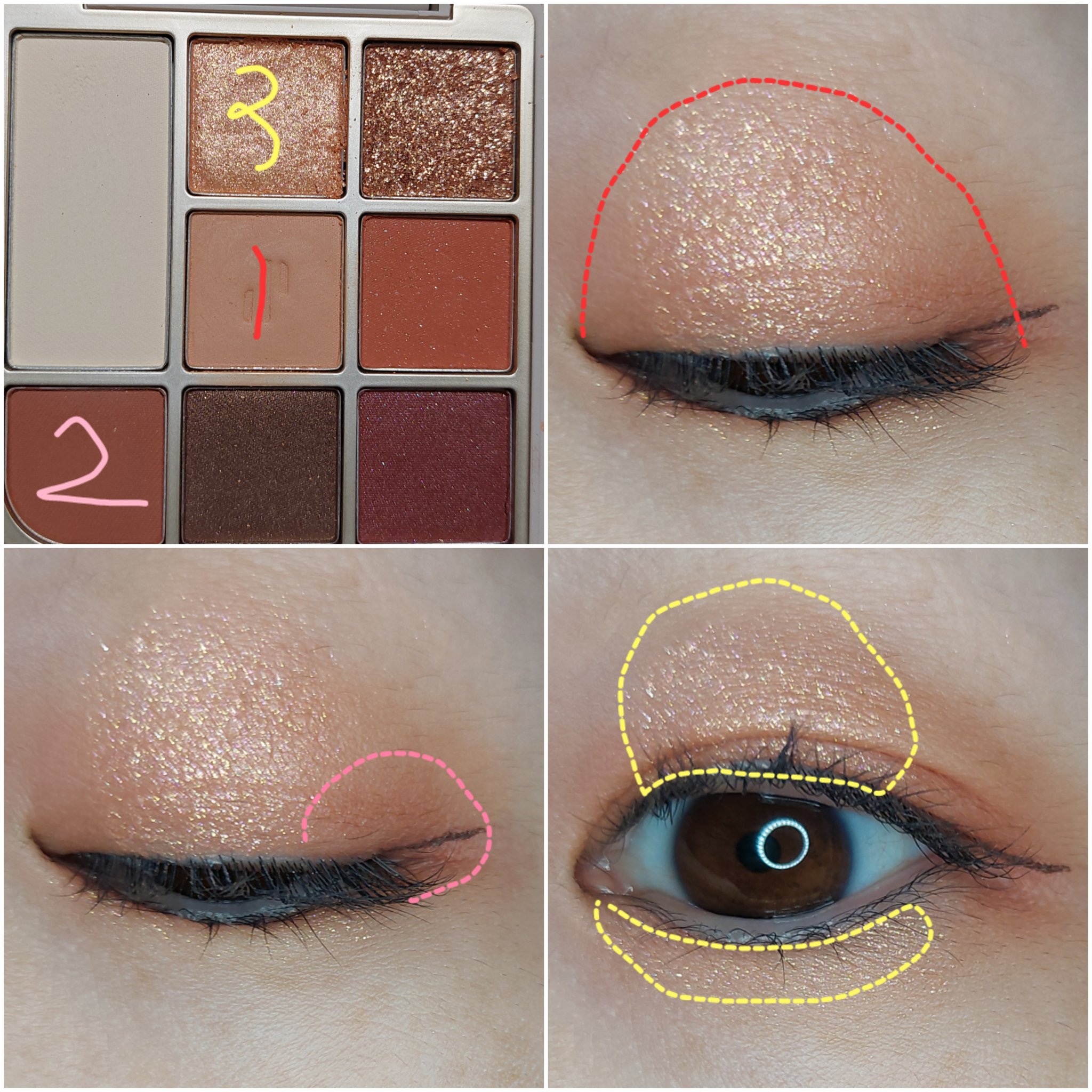 ドットオンムードアイパレット/Heart Percent/アイシャドウパレットを使ったクチコミ（3枚目）