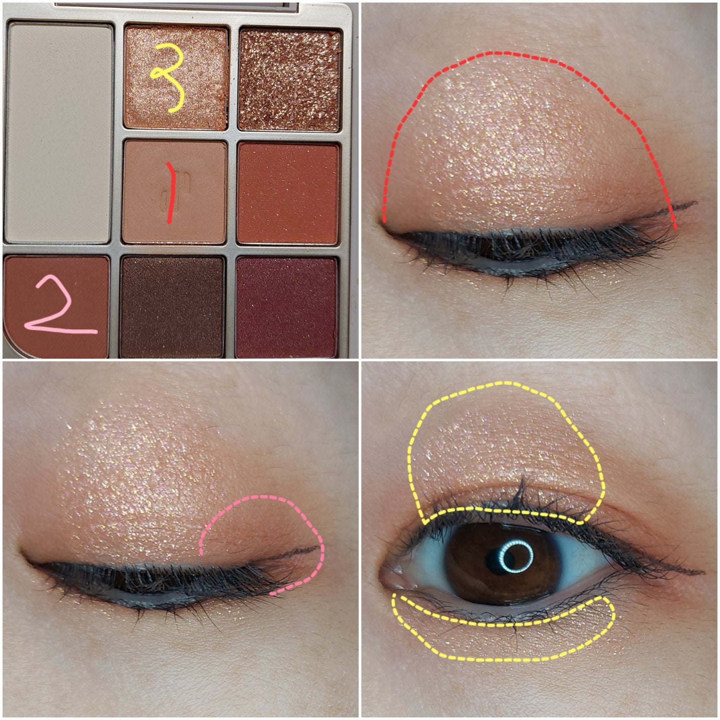 ドットオンムードアイパレット/Heart Percent/アイシャドウパレットを使ったクチコミ(3枚目)