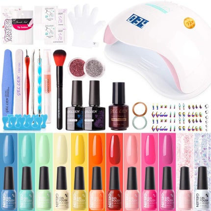 Gellen ジェルネイル スターターキット 72Wライト&カラージェル12色付き/Gellen/マニキュアを使ったクチコミ(5枚目)