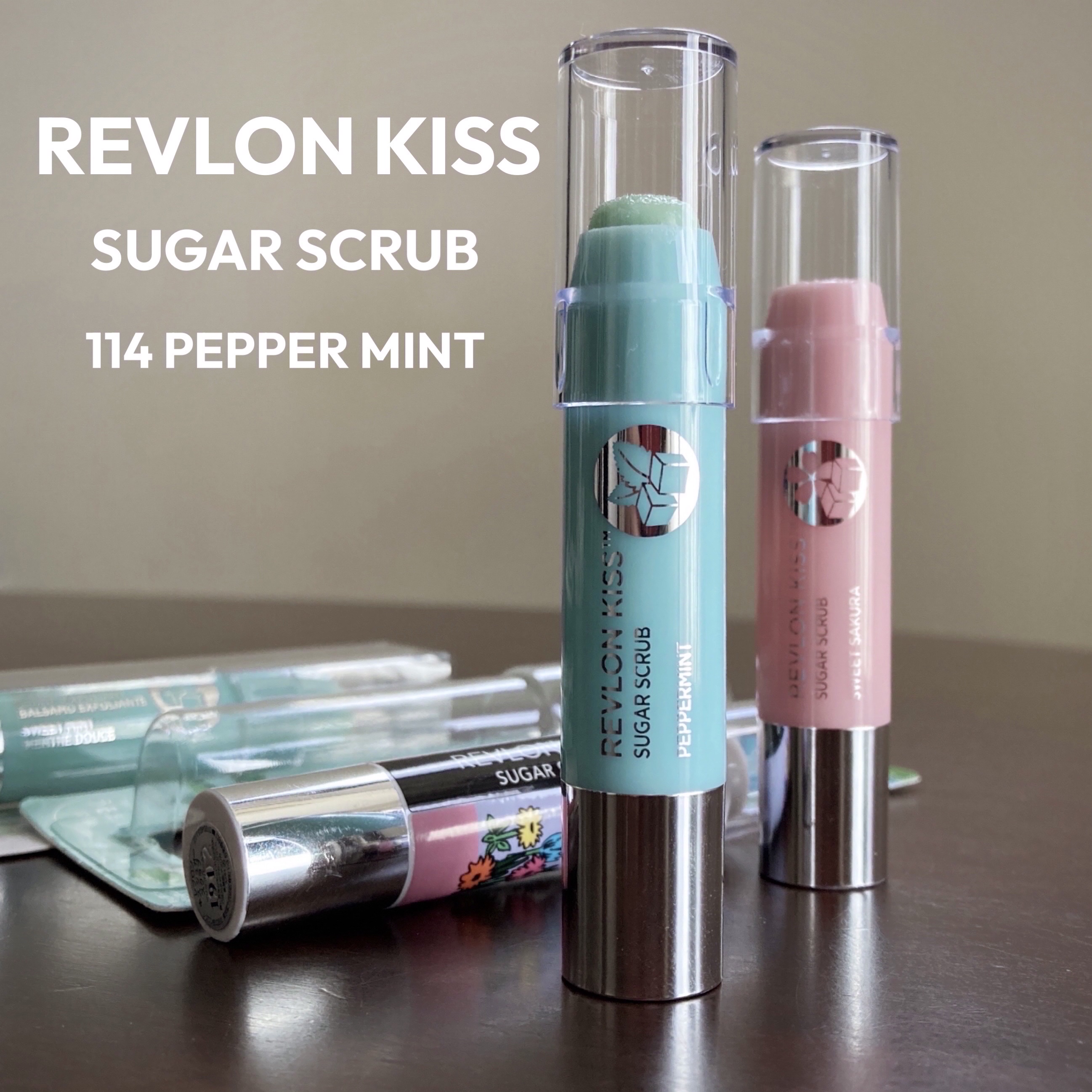 レブロン キス シュガー スクラブ 114 ペパーミント/REVLON/リップスクラブを使ったクチコミ（1枚目）