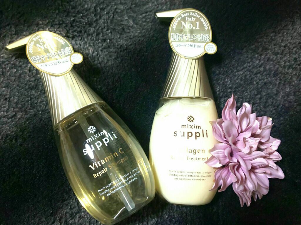 ビタミン リペアシャンプー／コラーゲン リペアヘアトリートメント/mixim suppli/市販シャンプーを使ったクチコミ（2枚目）