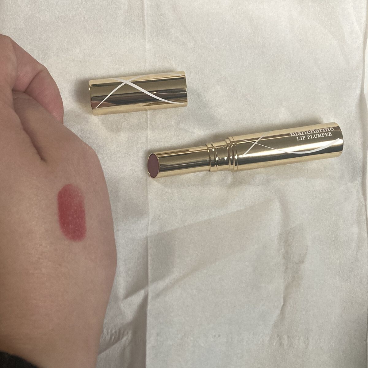 リッププランパーティント ローズレッド/blancharme/リップティントを使ったクチコミ（3枚目）