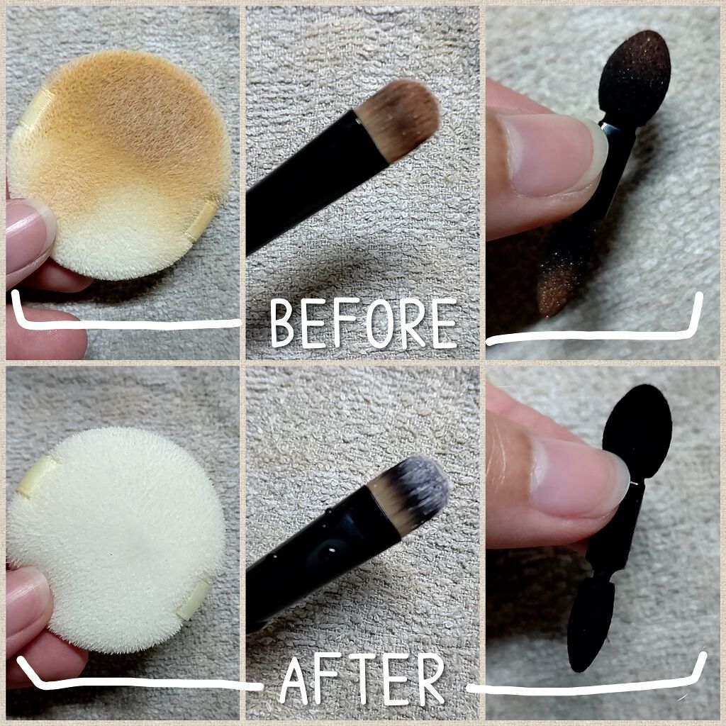 ブラシクリーナースタンド/セリア/その他化粧小物を使ったクチコミ（2枚目）