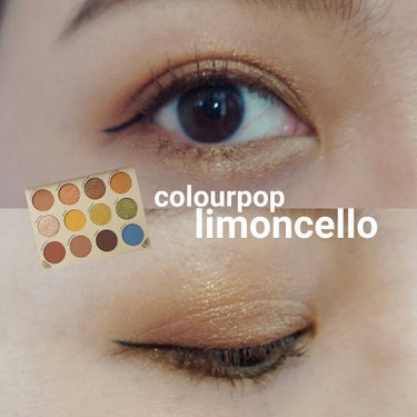 ColourPop Limoncello Eyeshadow Paletteのクチコミ「#今日のメイク 
#ColourPop #Limoncello

落ち着いたカラーでメイク。
.....」（1枚目）
