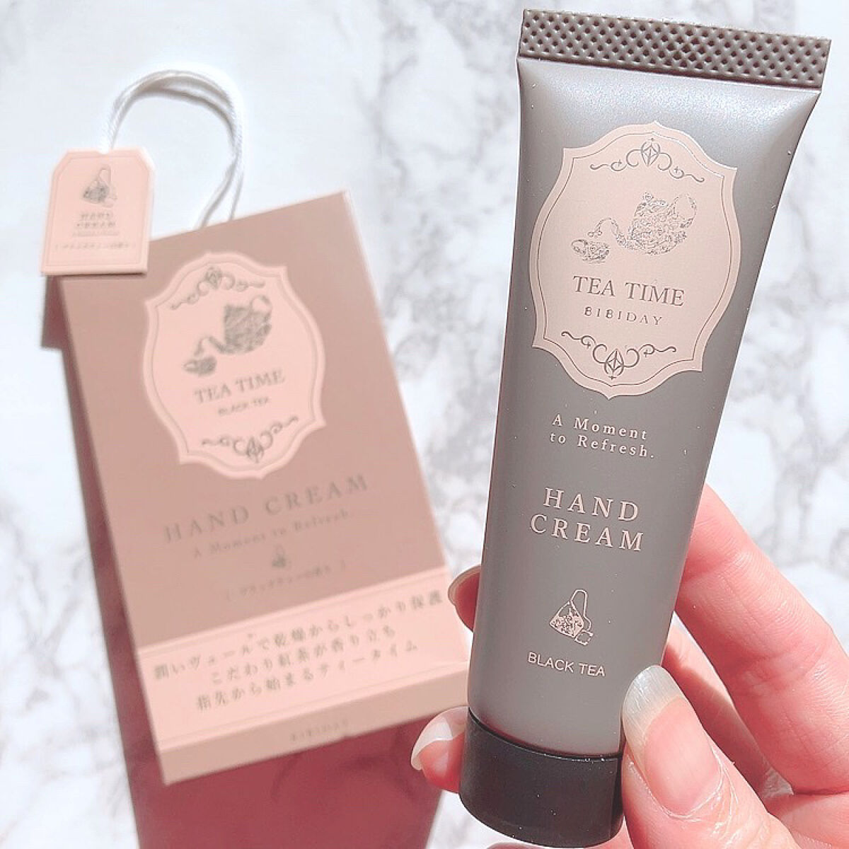ティータイム ハンドクリーム ブラックティーの香り/BIBIDAY/ハンドクリームを使ったクチコミ（3枚目）