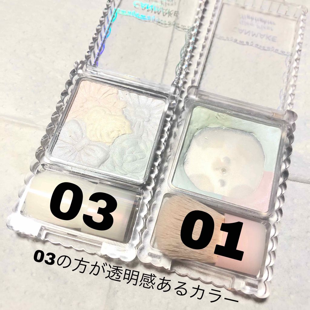グロウフルールハイライター/キャンメイク/パウダーハイライトを使ったクチコミ(4枚目)