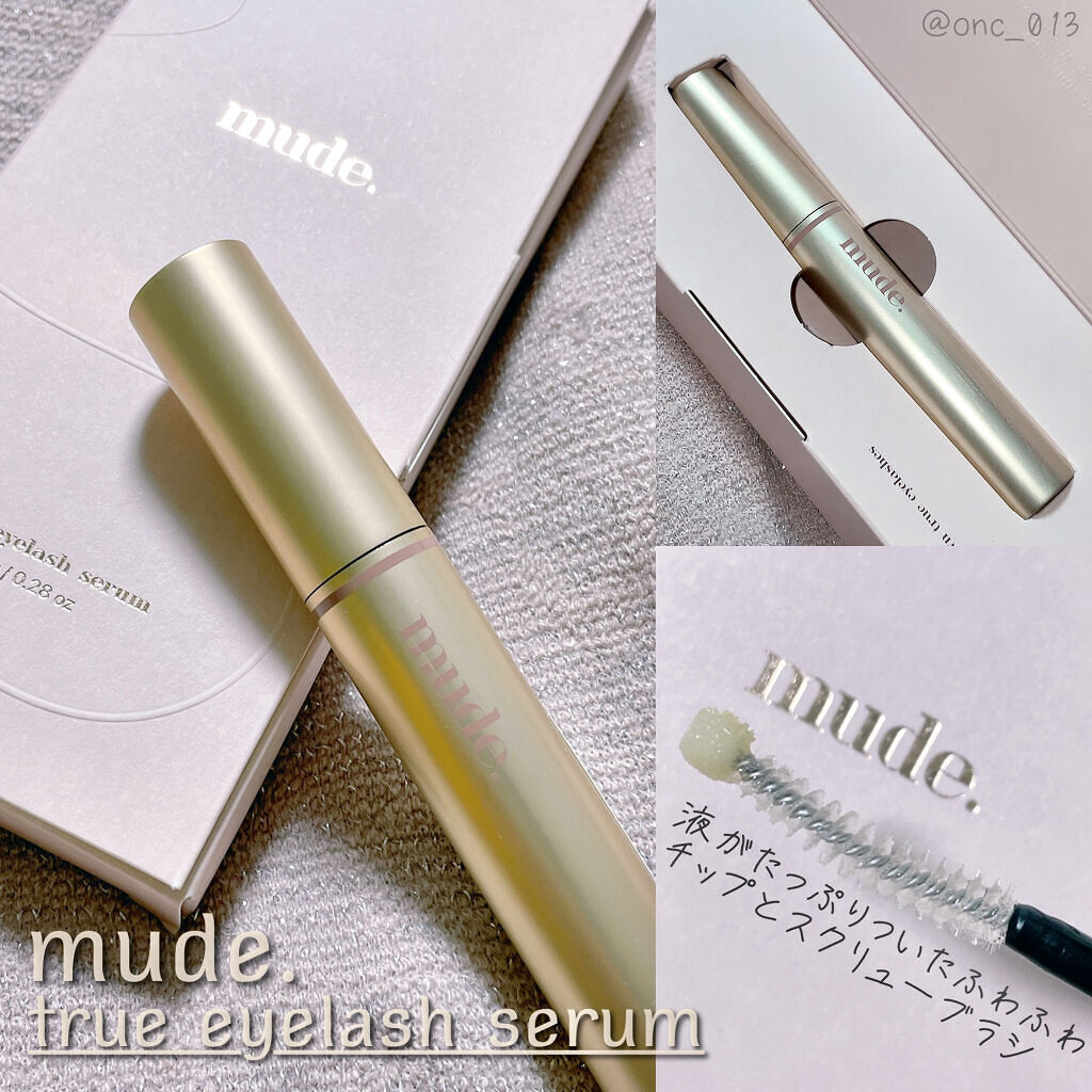 トゥルーアイラッシュセラム/mude./まつげ美容液を使ったクチコミ（1枚目）