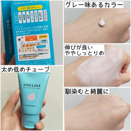 ワンリスト オールインワン デイクリーム/ナリスアップ/オールインワン化粧品を使ったクチコミ(2枚目)