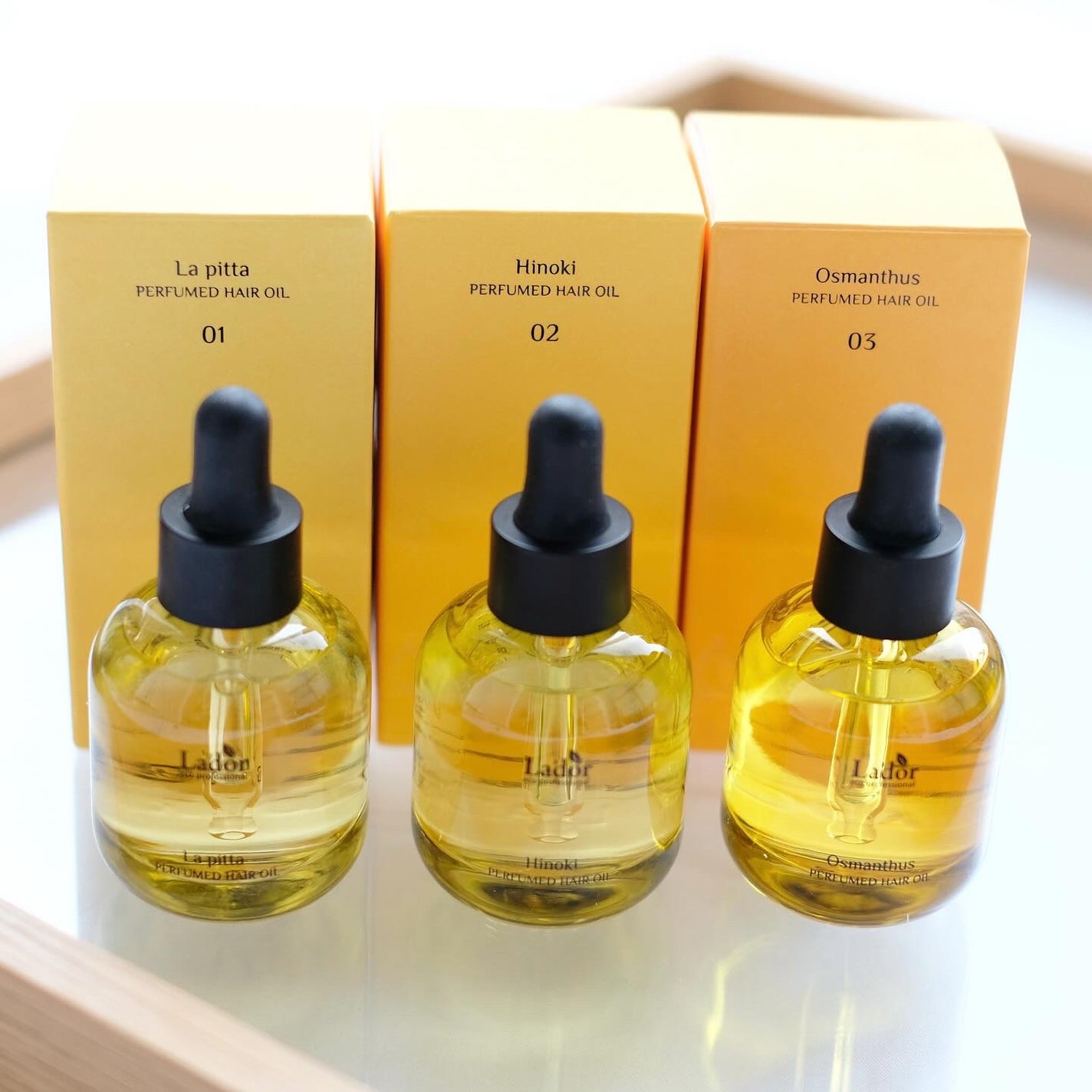 パフュームヘアオイル オスマンサス/La'dor/ヘアオイルを使ったクチコミ(2枚目)