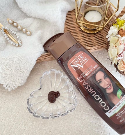 ナチュールバイタル カラーセーフ ヘアマスクNのクチコミ「色落ちや色あせが気になる時にも使用出来る
ヘアケアしながら染めれるカラートリートメント🤎
5.....」(3枚目)