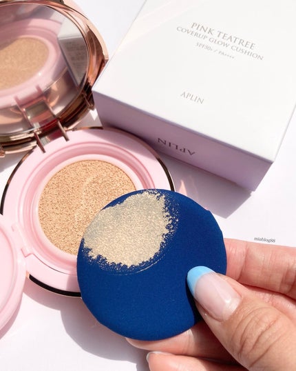 ピンクティーツリーカバーアップグロウクッション/APLIN/クッションファンデーションを使ったクチコミ(4枚目)