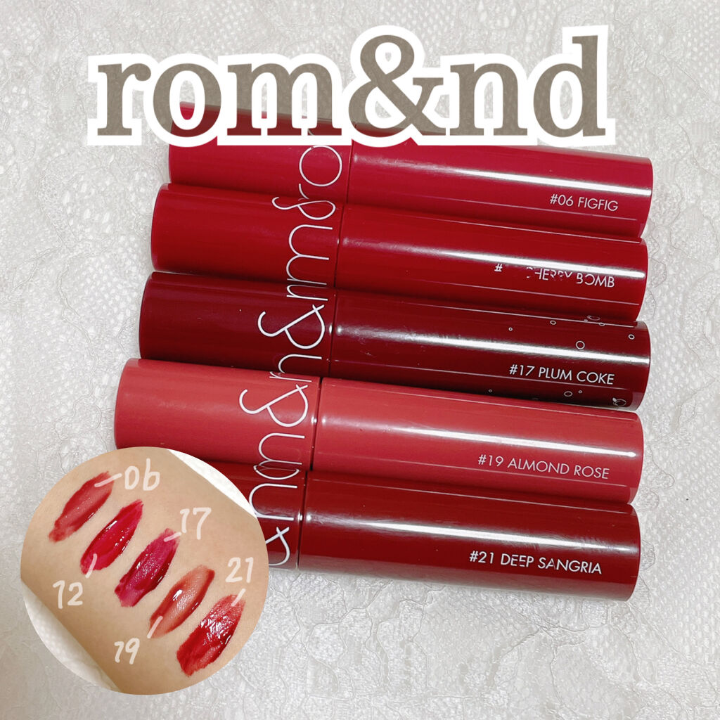 ジューシーラスティングティント/rom&nd/リップティントを使ったクチコミ（1枚目）