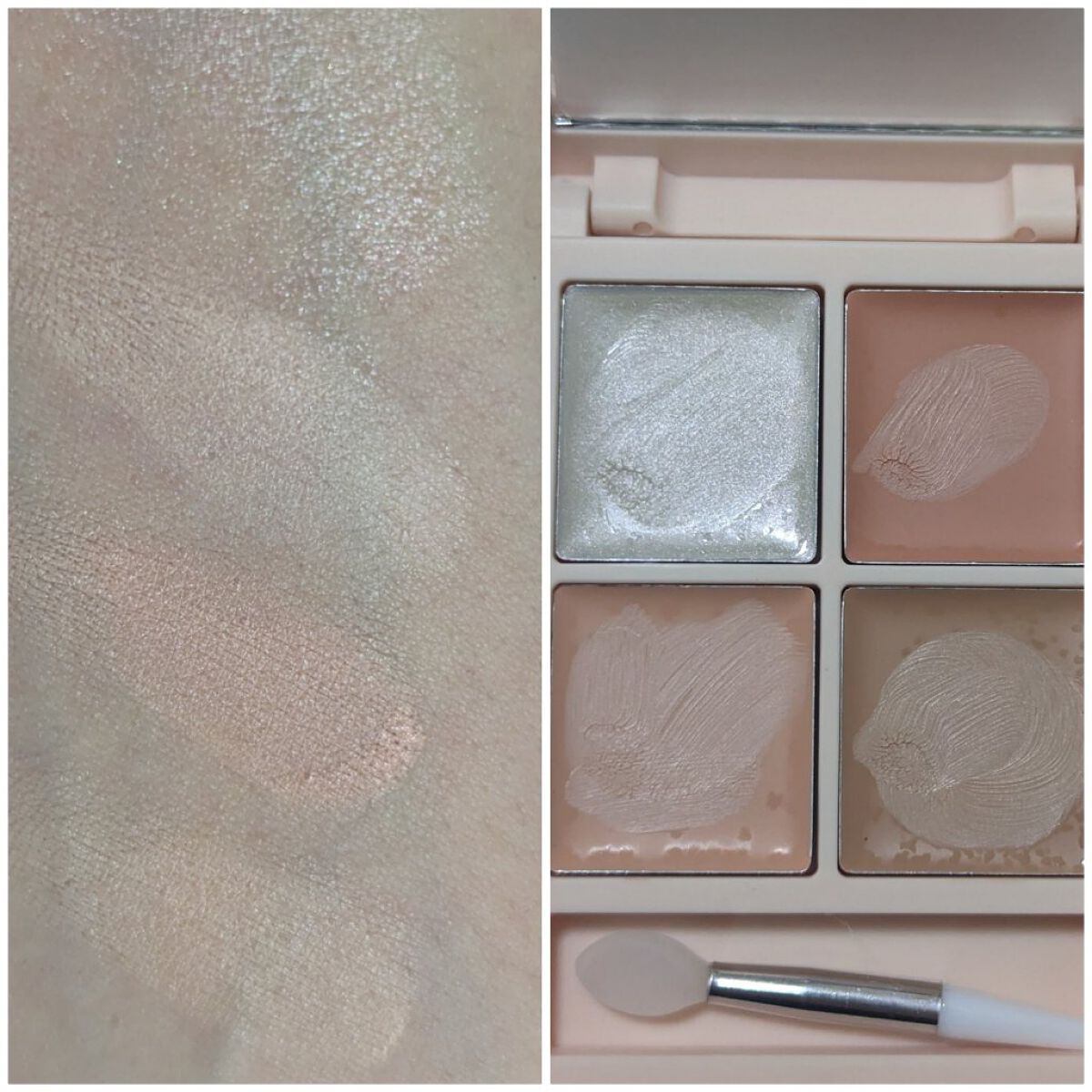 トーンアップ＆カバー コンシーラーパレット 01ピンクベージュ/Kirei&co./パレットコンシーラーを使ったクチコミ（2枚目）