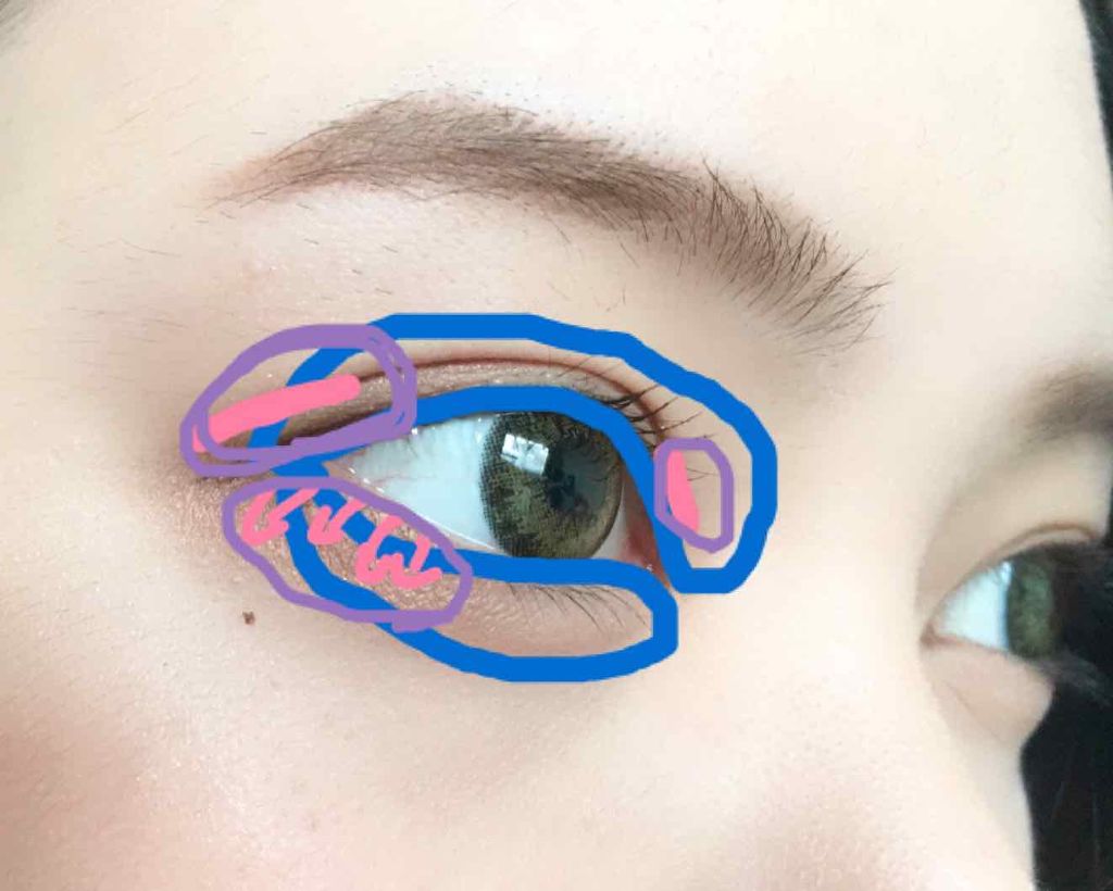 UR GLAM BLOOMING EYE COLOR PALETTE/U R GLAM/アイシャドウパレットを使ったクチコミ(4枚目)