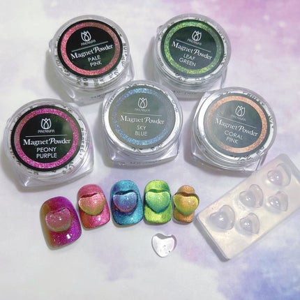 なかやまちえこ on LIPS 「夏色カラーのぎらぎらマグネットネイル☀️365日ネイル160日..」(5枚目)