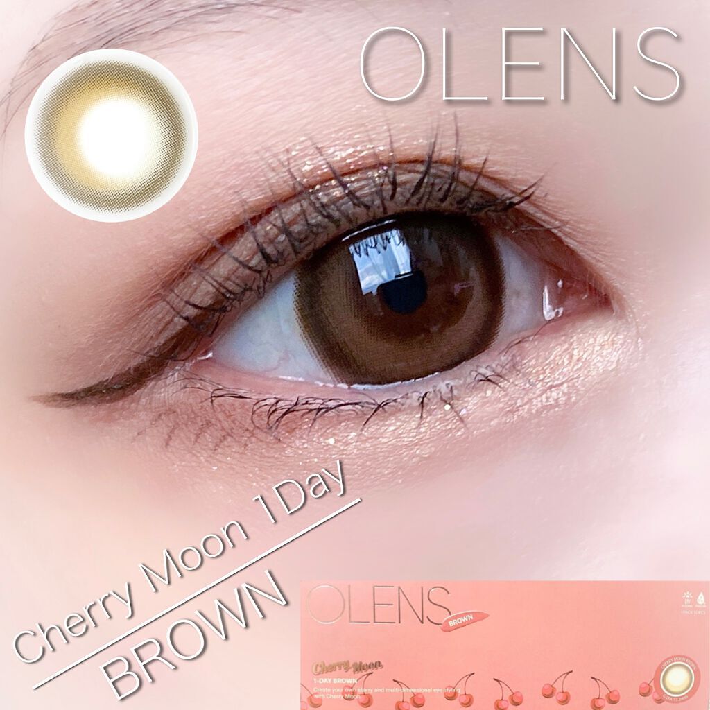 Cherry Moon 1day/OLENS/カラーコンタクトレンズを使ったクチコミ(1枚目)