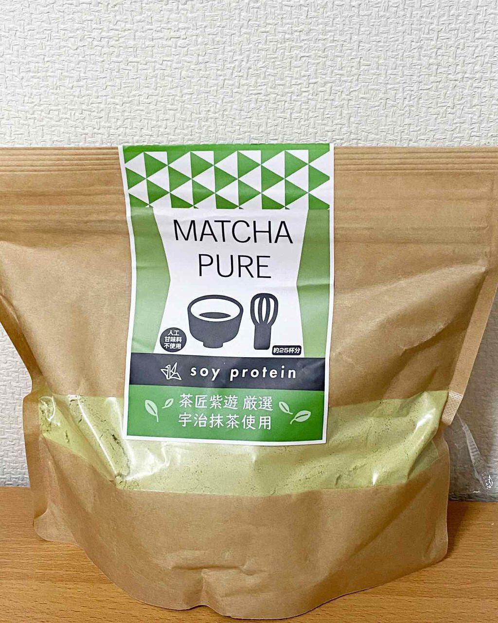 MATCHA PURE（プロテインパウダー）/ピュアパートナー/ソイプロテインを使ったクチコミ（1枚目）