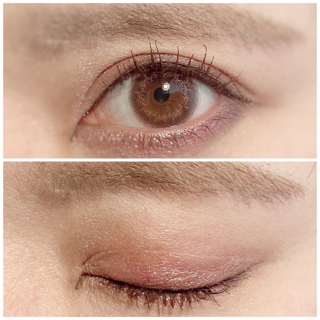 スターリットダイアモンドパウダー 108 バーガンディ/MAKE UP FOR EVER/単色アイシャドウを使ったクチコミ（3枚目）