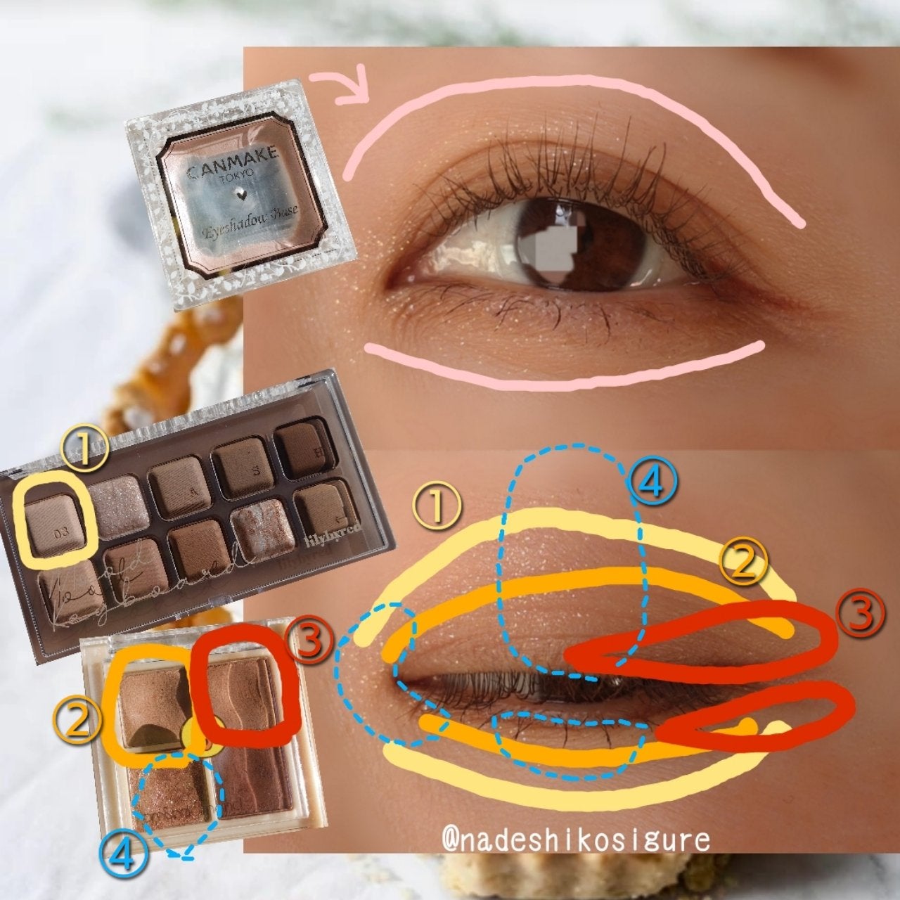 アイシャドウベース/キャンメイク/アイシャドウベースを使ったクチコミ(3枚目)