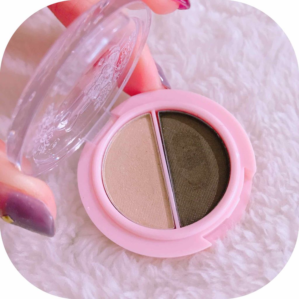 パウダーアイシャドウ ブルーミングキティ/DAISO/アイシャドウパレットを使ったクチコミ(3枚目)