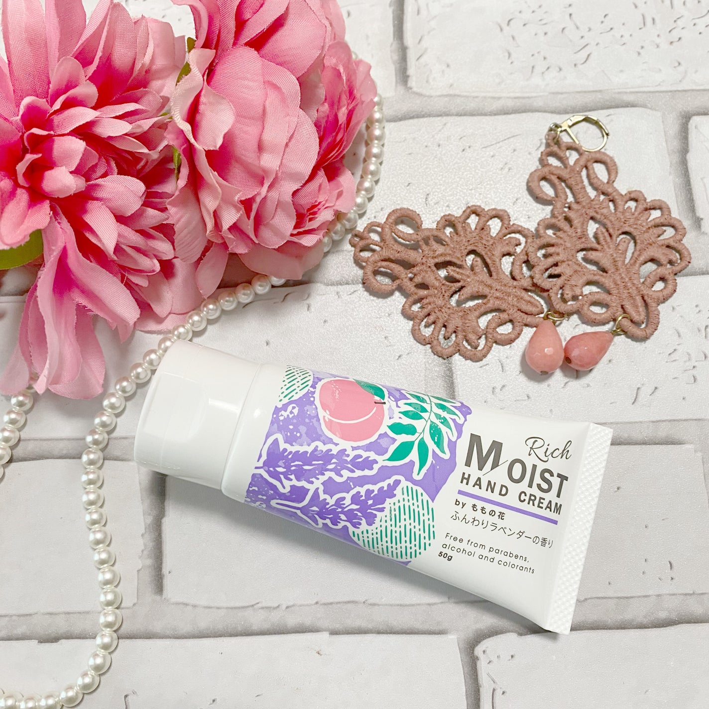 ももの花 モイストハンドクリーム すっきりピーチの香り/オリヂナル/ハンドクリームを使ったクチコミ(6枚目)