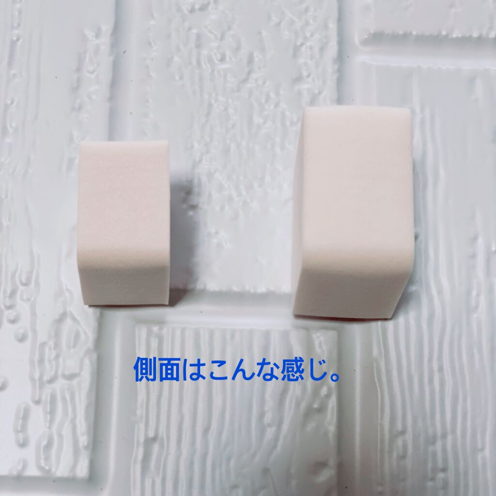 メイクアップスポンジ(バリューパック ウェッジ型 30個)/DAISO/パフ・スポンジを使ったクチコミ（3枚目）