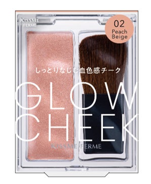 キスミー　フェルム　グロウインチーク　 02 ピーチベージュ