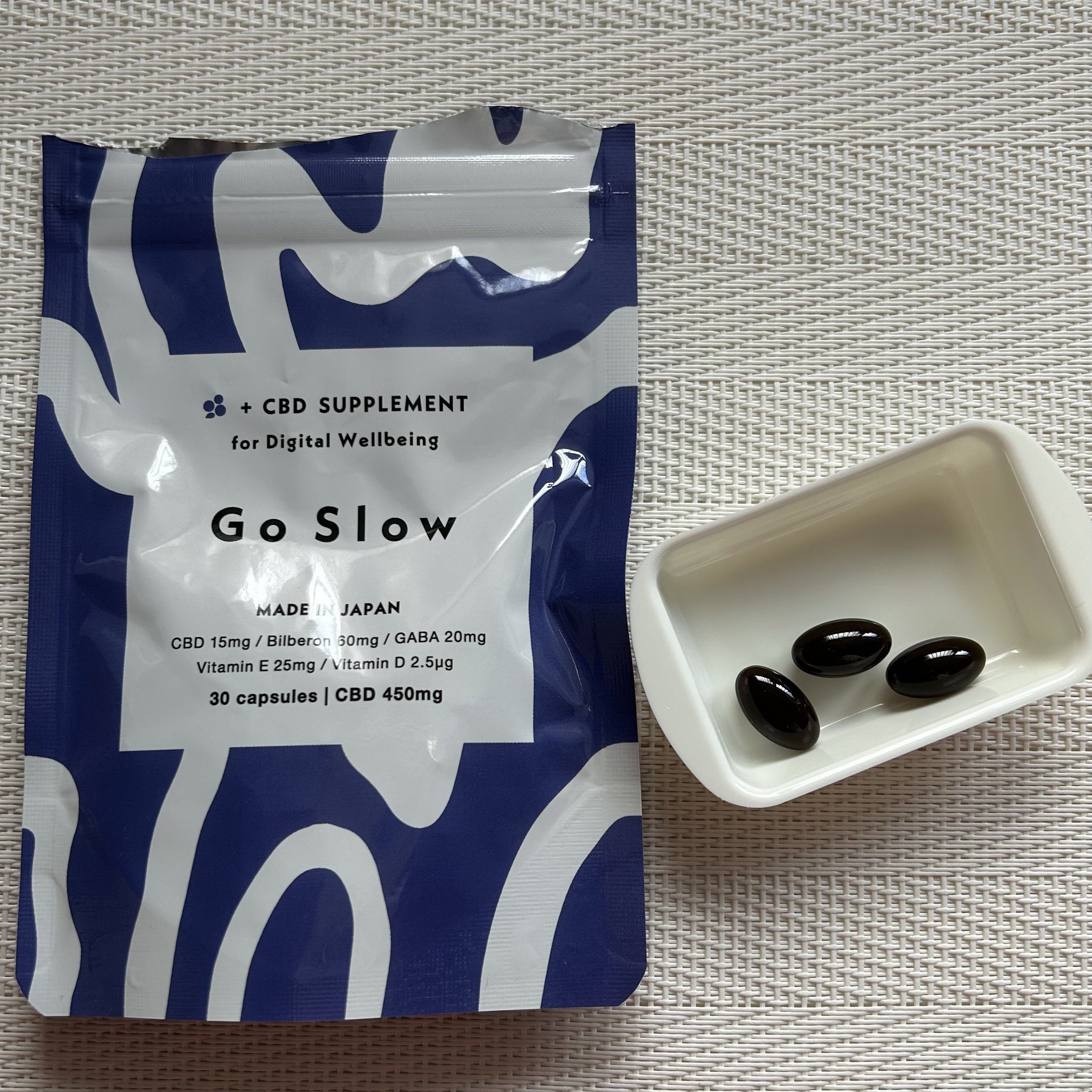 CBDサプリメント for デジタルウェルビーイング/Go Slow/健康サプリメントを使ったクチコミ（1枚目）