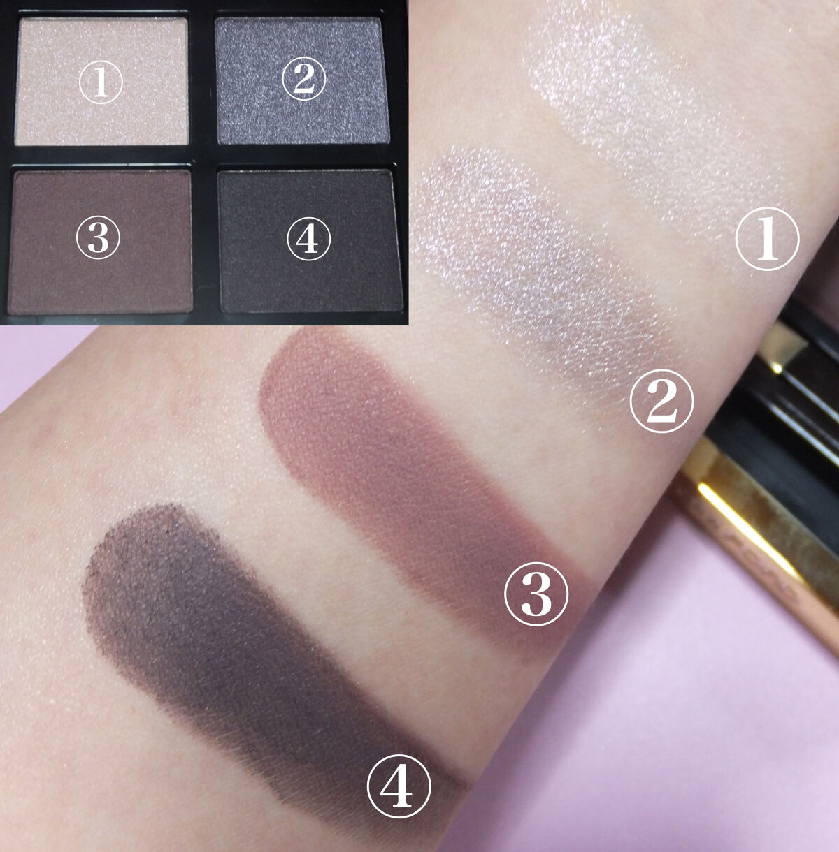 アイ カラー クォード C39 バイオレット サテン/TOM FORD BEAUTY/アイシャドウパレットを使ったクチコミ（2枚目）