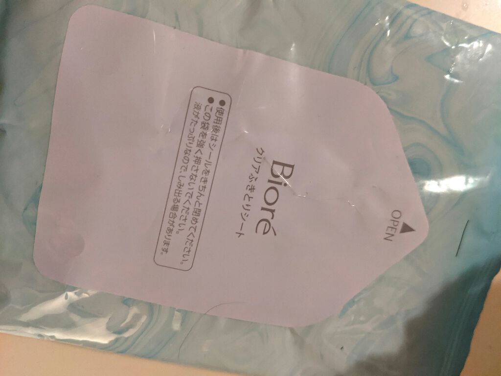 クリアふきとりシート/ビオレ/クレンジングシートを使ったクチコミ（1枚目）