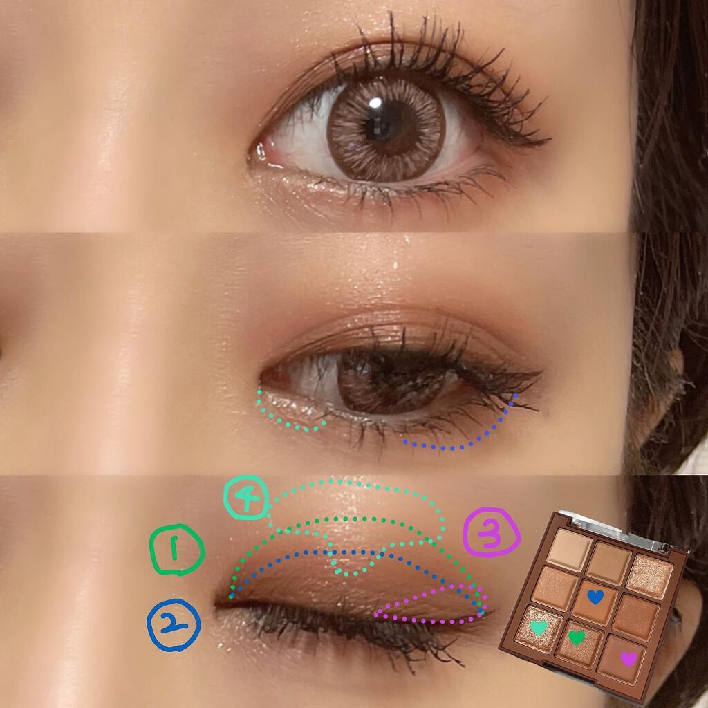 シャドウパレット/dasique/アイシャドウパレットを使ったクチコミ(3枚目)