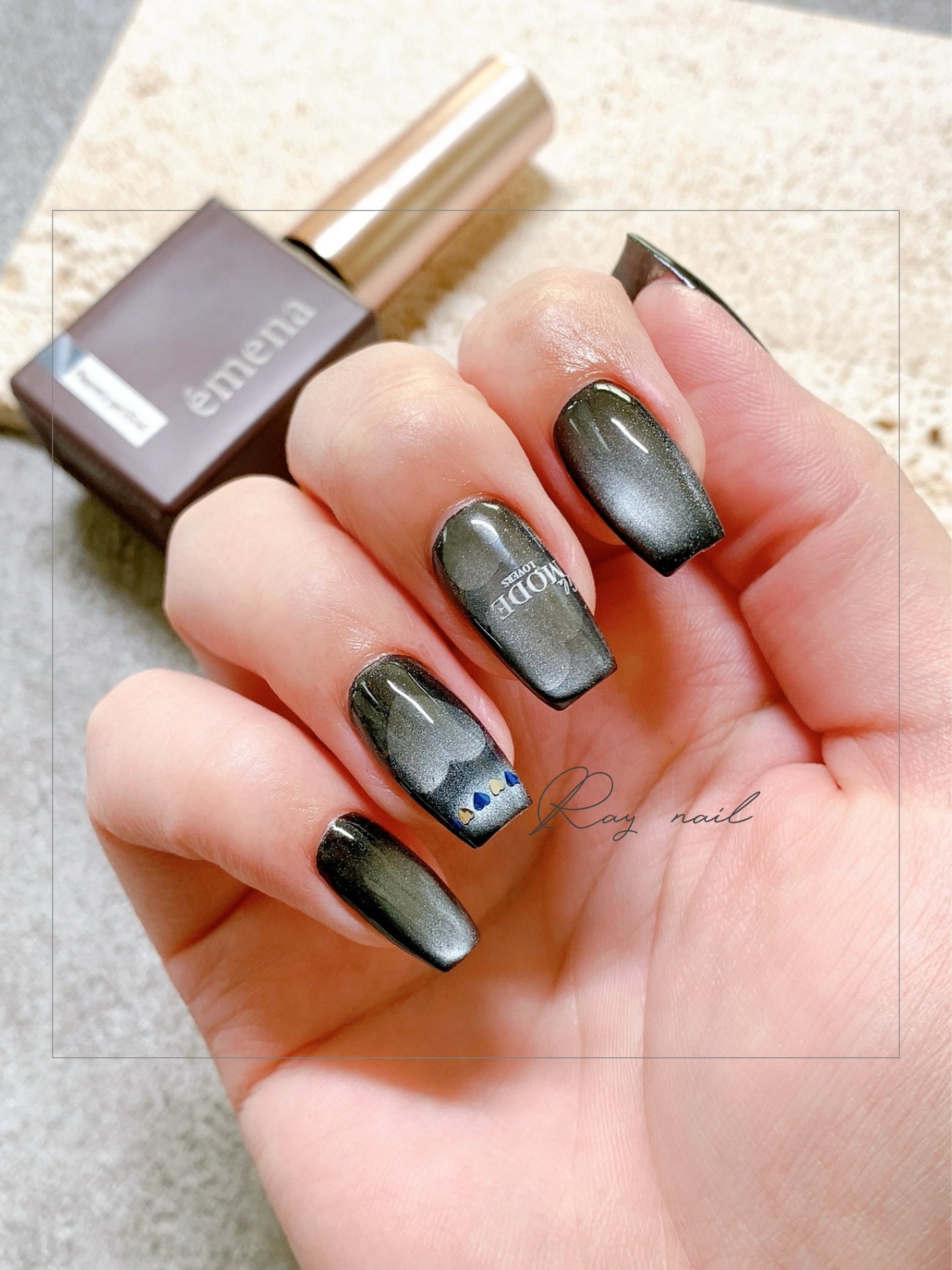 mizuki꙳ネイリスト on LIPS 「マイネイル✨バレンタインに合わせてハートネイルにしました✨♡ハ..」(1枚目)