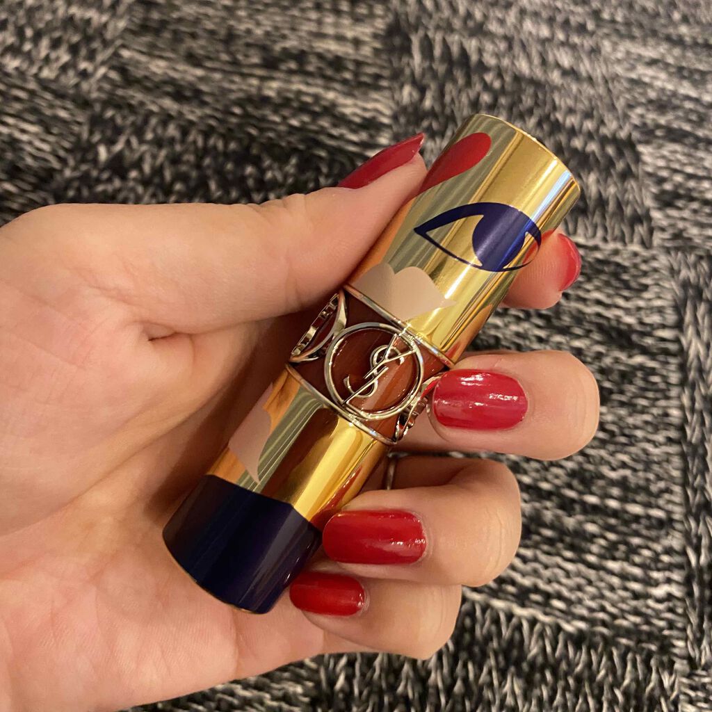 ルージュ ヴォリュプテ シャイン/YVES SAINT LAURENT BEAUTE/口紅を使ったクチコミ(2枚目)