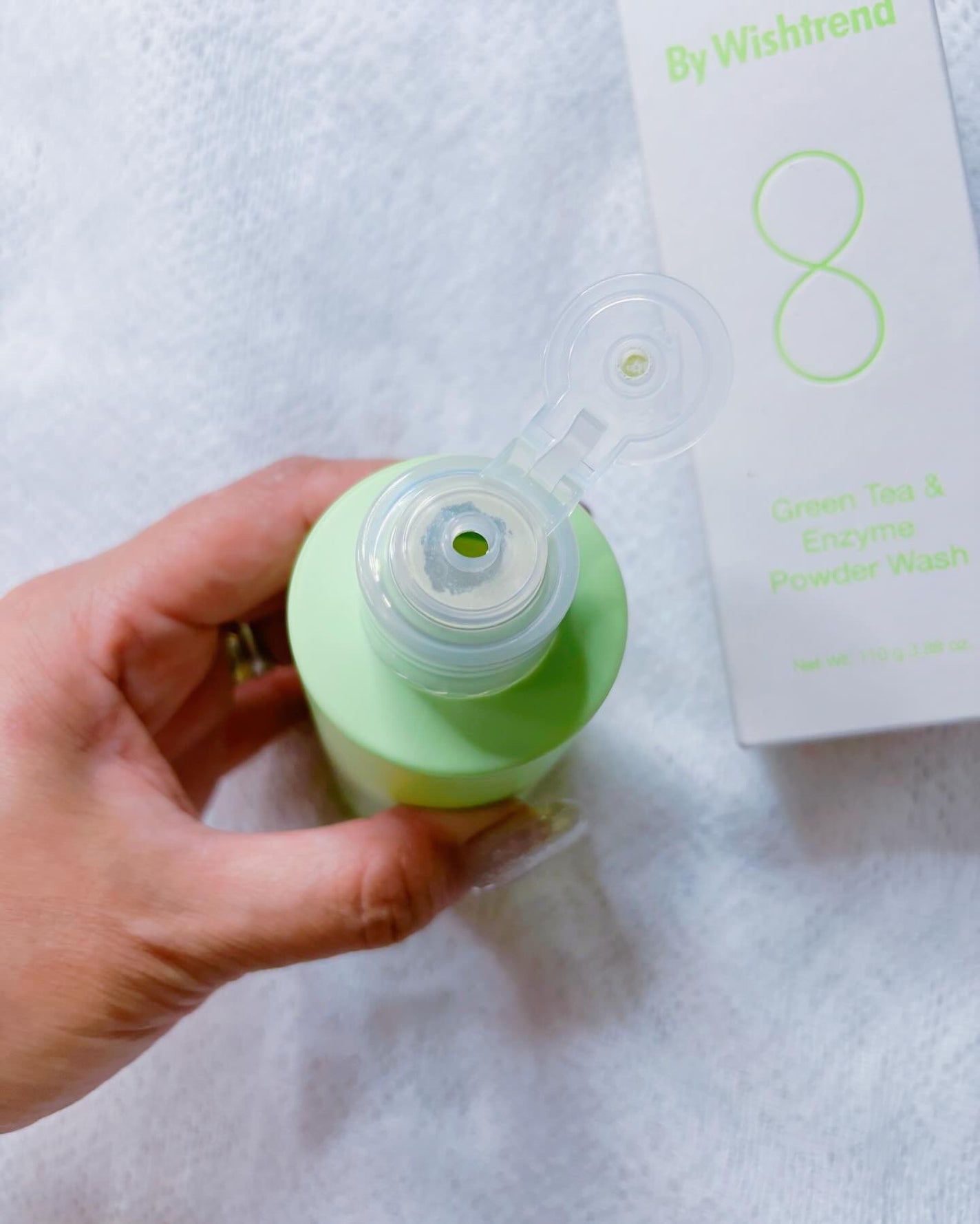 グリーンティー&エンザイムパウダーウォッシュ/By Wishtrend/洗顔パウダーを使ったクチコミ(3枚目)