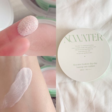 ティーツリーデイデイトーンアップサンクッション/NOWATER/日焼け止めローションを使ったクチコミ(4枚目)