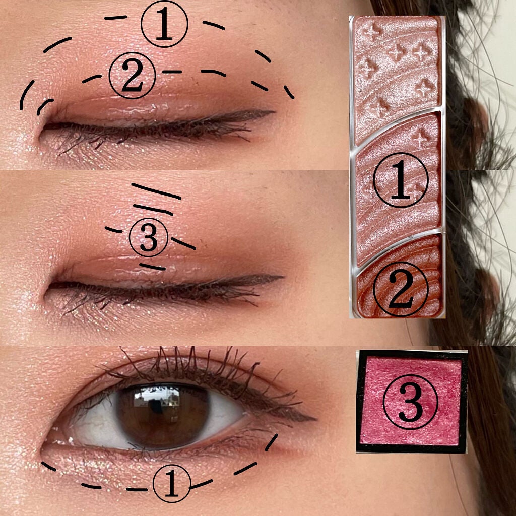 トーンアップアイシャドウ/CEZANNE/アイシャドウパレットを使ったクチコミ(3枚目)