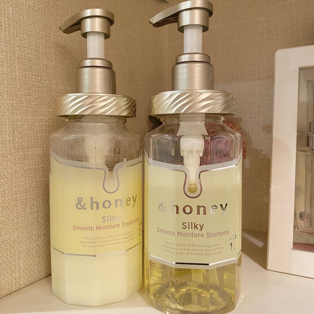 シルキー　スムースモイスチャー　シャンプー　1.0/ヘアトリートメント　2.0/&honey/市販シャンプーを使ったクチコミ（1枚目）